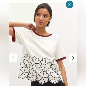 Maeve | Floral Embroidered Top NWOT